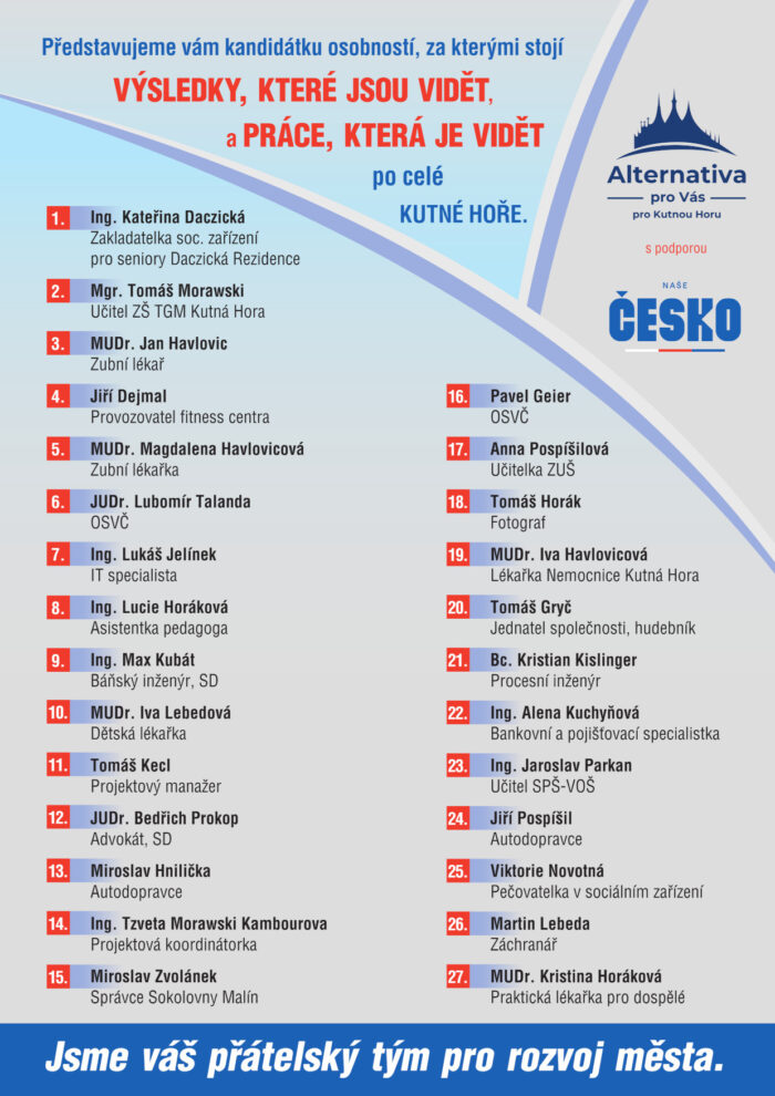 Seznam kandidátů 2026